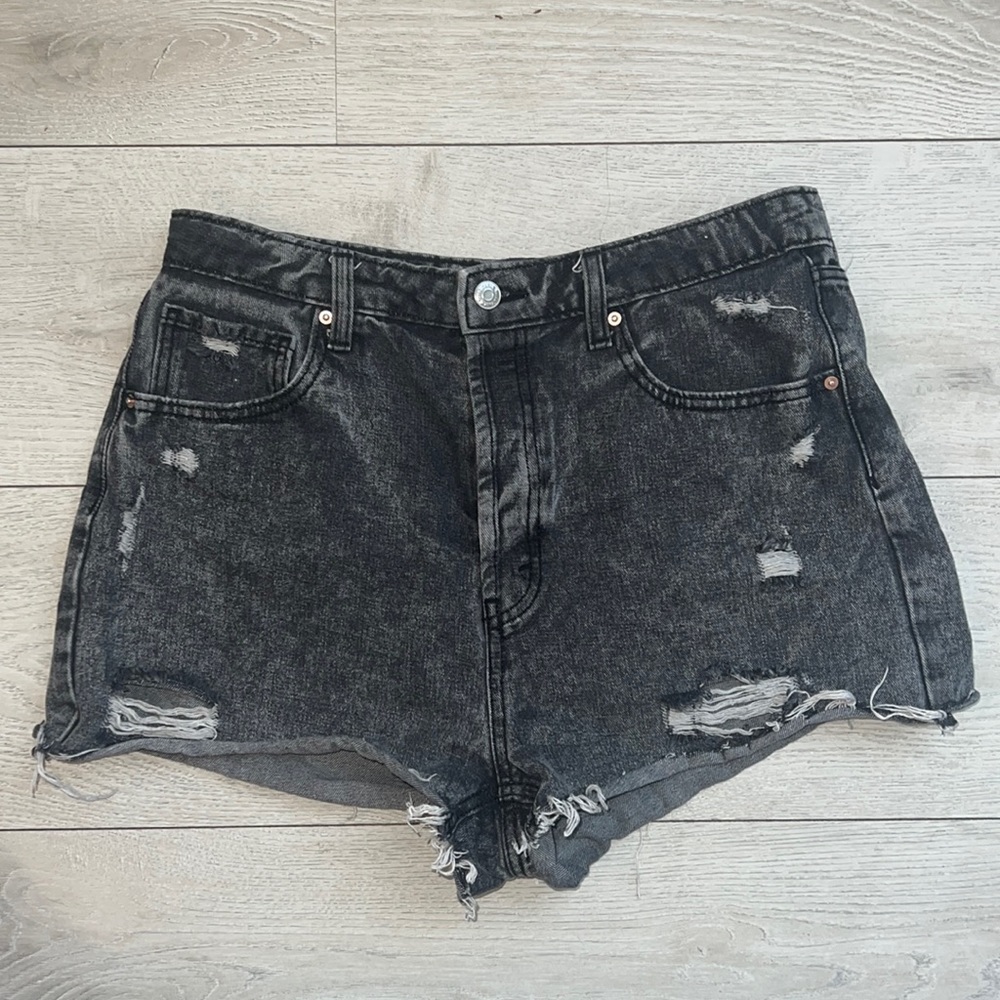 Target wild fable highest rise black jean shorts size 12